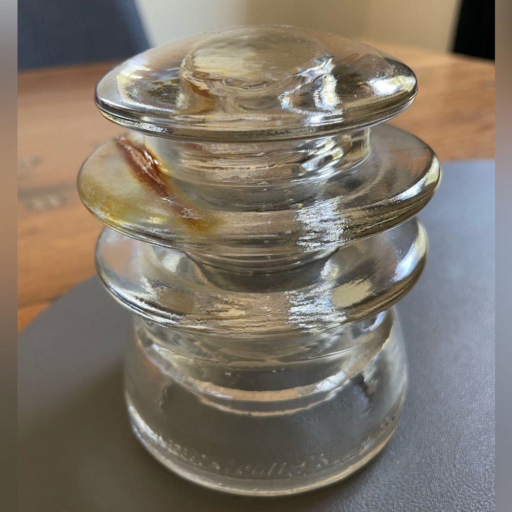 Vintage Clear Glass Armstrong Insulator